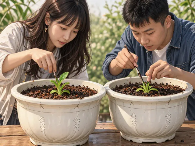 福建德化陶瓷花盆养护,科学合理施肥技巧,促花爆盆不烧根