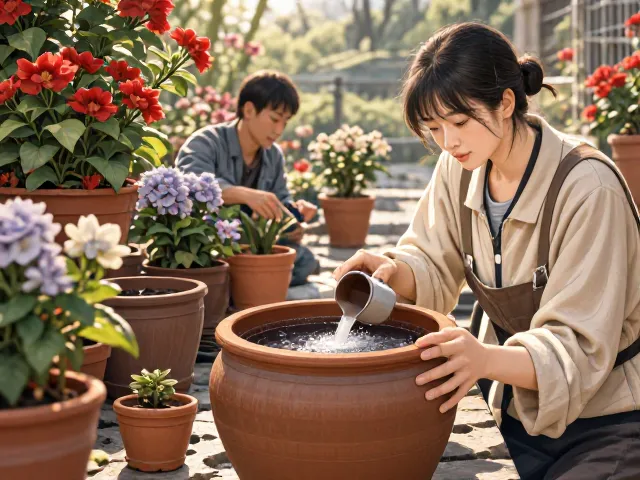 云南建水紫陶花盆，花卉盆栽养护与选购指南