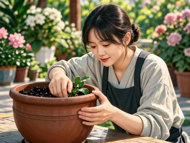 云南建水紫陶花盆，花卉盆栽养护与选购指南