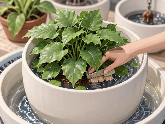 北欧极简陶瓷花盆,如何有效去除盐碱,养出健康绿植?