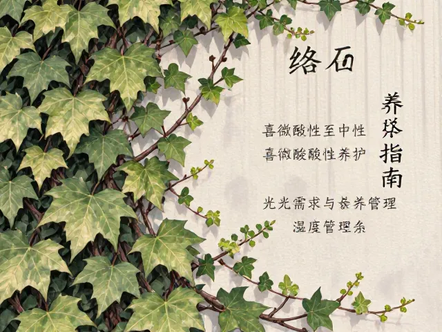络石与常春藤区别,喜微酸性至中性土壤,养护指南