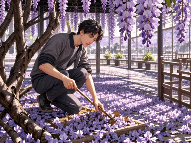 紫藤秋季落叶怎么清理?花期延迟的补救技巧与养护指南