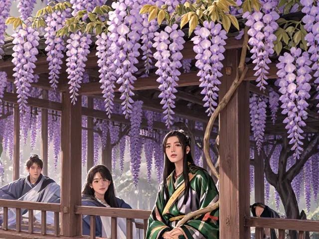 紫藤攀爬力不足?木质藤本正确牵引技巧,3招让花墙爆盆