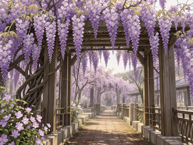 紫藤耐寒性较好,打造花架拱门必备指南