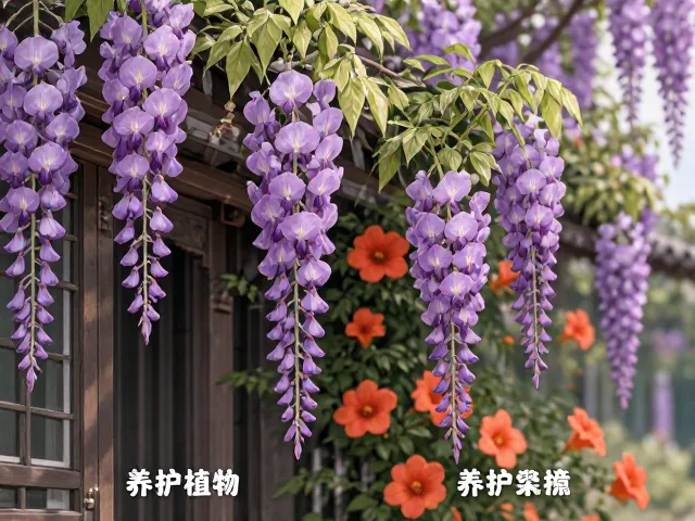紫藤与凌霄花区别，草质藤本植物识别及养护全指南