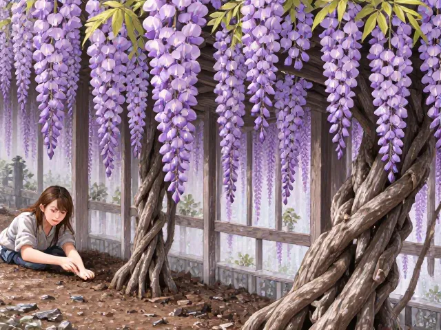 紫藤花四季养护,湿润土壤配色彩搭配,打造爆盆花墙
