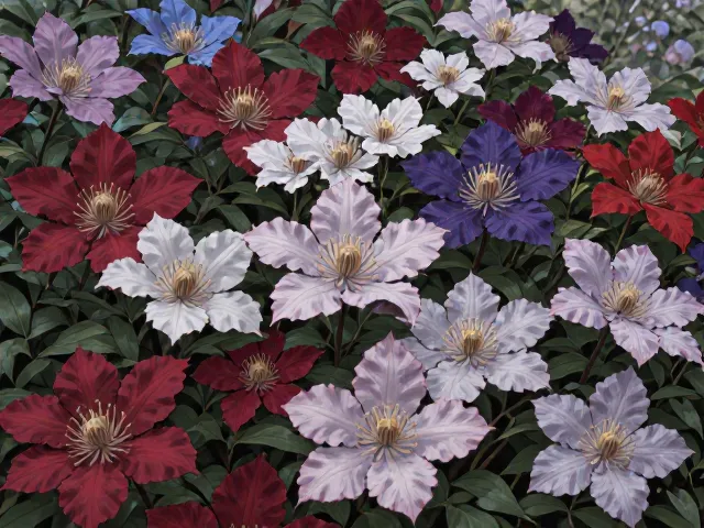 铁线莲,四季常绿观花,热情奔放打造花园焦点