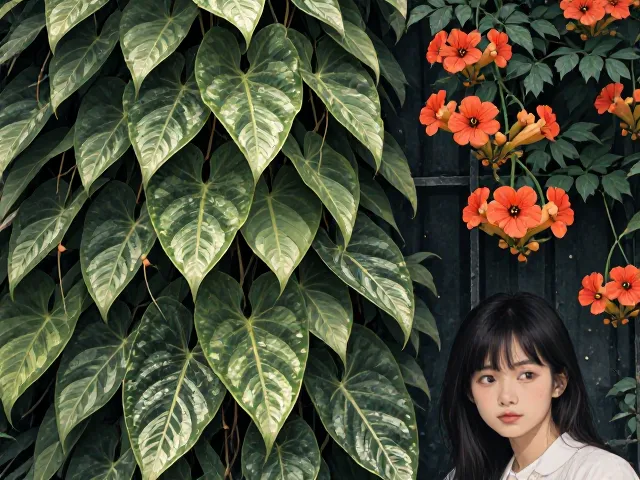 百元级大型藤蔓苗推荐，合果芋与凌霄花怎么选？附养护SEO指南