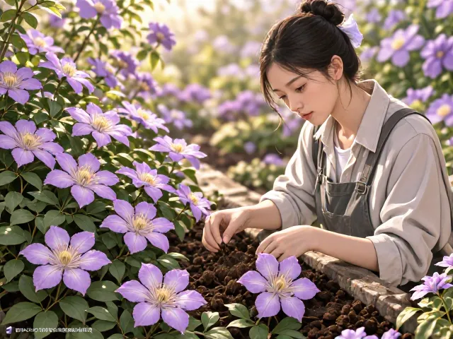 铁线莲花型多样，微酸性至中性土养护指南