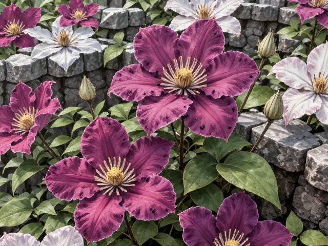 铁线莲红蜘蛛蚜虫防治,结合石景造趣打造零虫害花园
