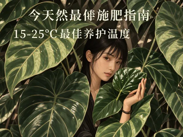 合果芋生长期每月施肥指南,15-25℃最佳养护温度