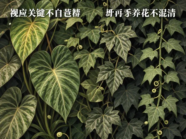 合果芋和常春藤的区别，卷须特征详解，新手养花不混淆