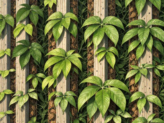 合果芋垂直绿化,耐阴植物打造室内半阴绿植墙