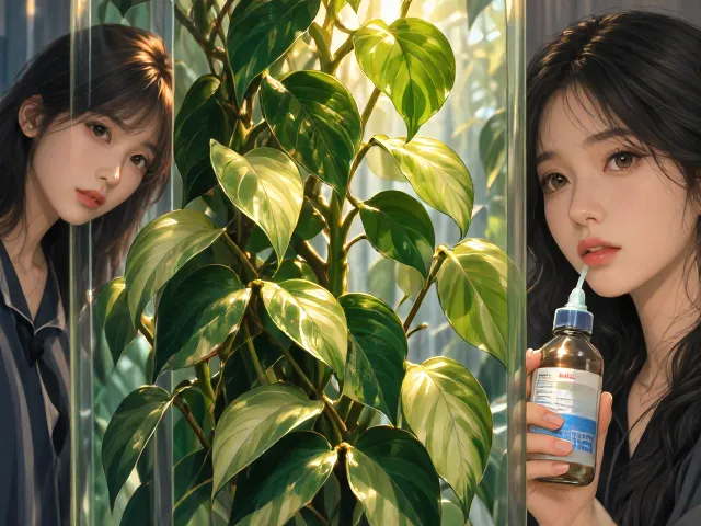 爱之蔓玻璃微景观瓶叶斑病处理，4步急救让叶片恢复翠绿