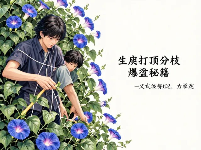 牵牛花攀爬力不足?生长期打顶促分枝,爆盆秘籍