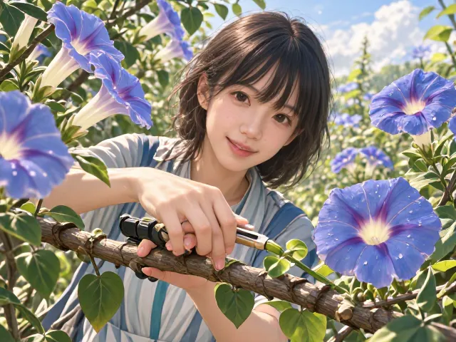 牵牛花喜温暖湿润,疏剪徒长枝促开花,养护技巧全解析