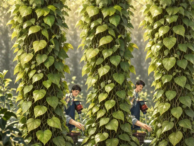 爱之蔓垂直绿化怎么养?3招造型维持技巧,爆盆垂坠超美