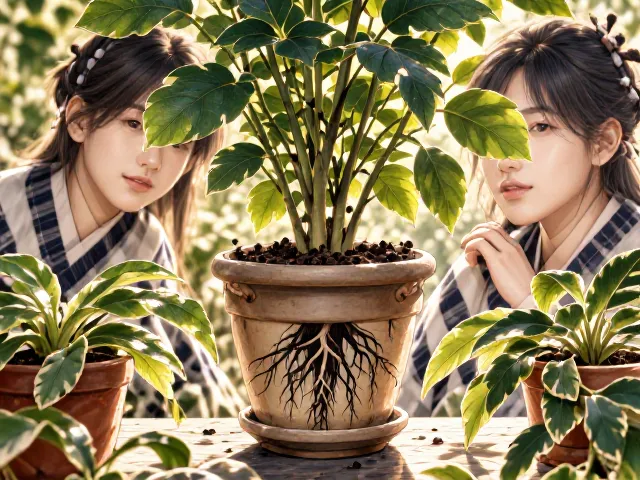 爱之蔓冬季停肥，陶瓷小盆，根壮叶茂不烂根