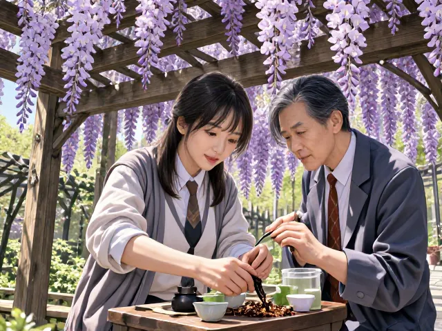 紫藤钢结构棚架怎么搭?春季施肥促花全攻略,花开爆盆