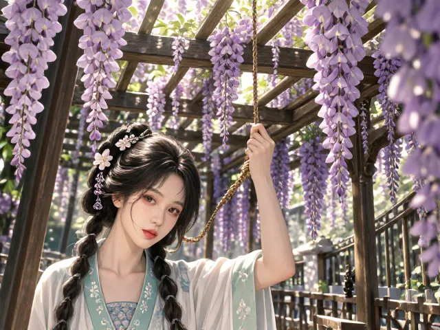 紫藤绳索牵引技巧，打造高效遮阴降温藤架，夏日清凉指南