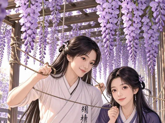 紫藤绳索牵引技巧，打造高效遮阴降温藤架，夏日清凉指南