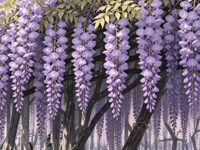 紫藤作为半阴环境底层地被植物，耐阴好养又美观