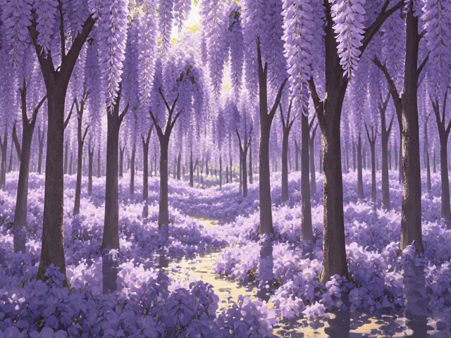 紫藤作为半阴环境底层地被植物，耐阴好养又美观