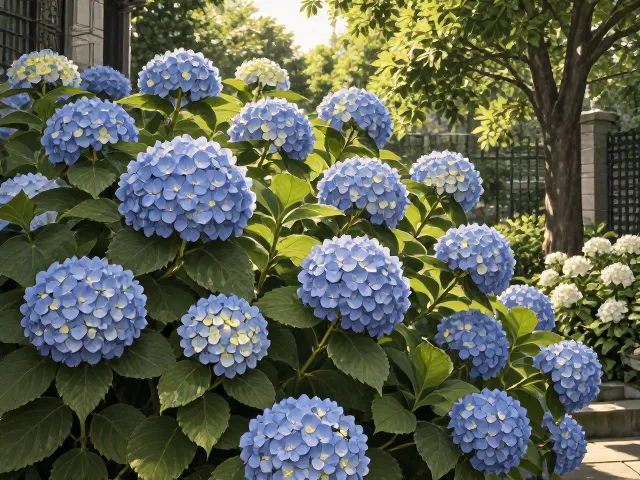 绣球花果实观赏期长？观叶为辅，打造四季有景的庭院焦点