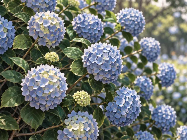 绣球花枝条开展怎么办?秋季施长效肥促花苞