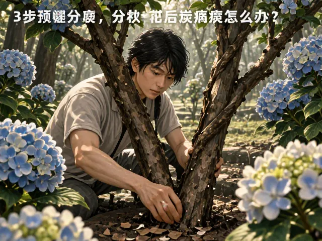 绣球花分株分蘖后得炭疽病怎么办？3步急救与预防指南