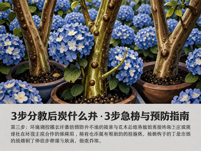 绣球花分株分蘖后得炭疽病怎么办？3步急救与预防指南