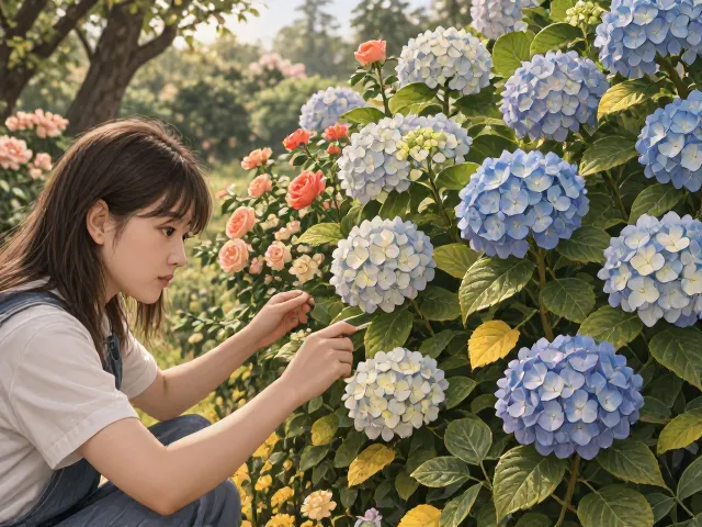 绣球花月季花后补氮肥,促花复壮防黄叶,新手必看的施肥技巧