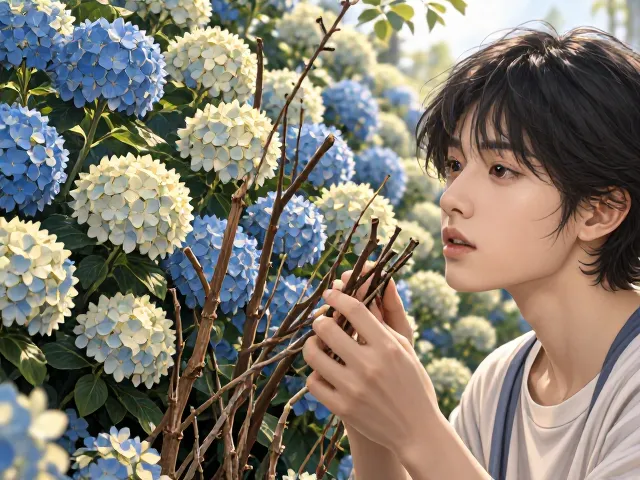绣球花去除枯枝技巧,让爱情象征之花重焕生机
