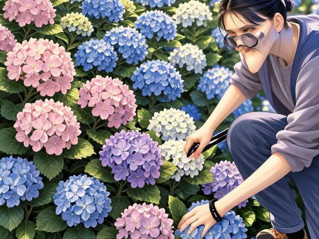 绣球花疏剪内膛枝技巧，打造高颜值花境搭配指南