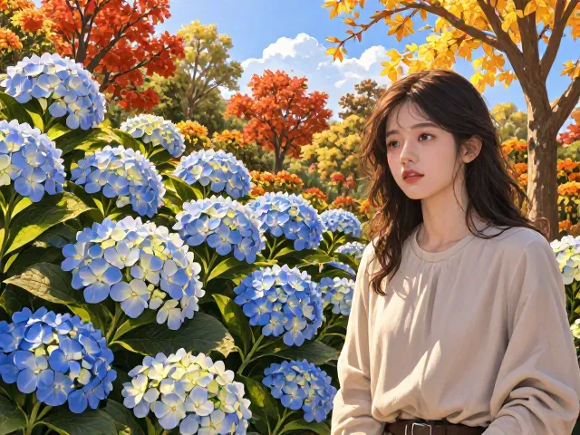 绣球花适应性强易养护,秋季复花惊艳,新手必养