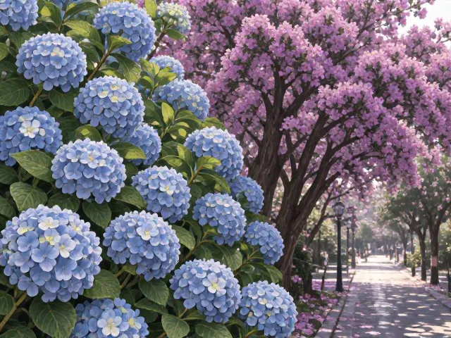 绣球花与紫薇耐寒性对比，哪种更抗冻？