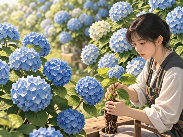 绣球花嫁接培育技巧及根腐病处理,轻松养出爆盆花