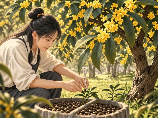 桂花树种子播种指南,破解生长周期长难题,新手也能养出满树香