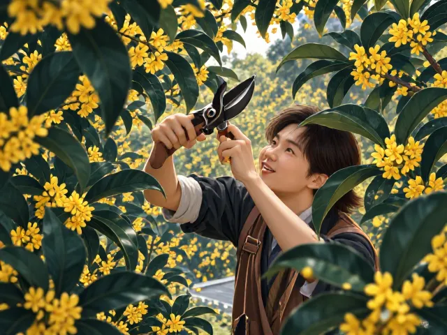 桂花树叶片深绿光亮寓意吉祥富贵，养护技巧助你花开满园