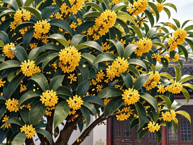 庭院主景树选桂花？兼具降噪除尘功能，四季有香更宜居
