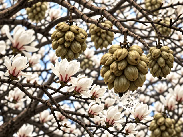 玉兰花树姿优美，其果实类型揭秘，聚合果的独特魅力