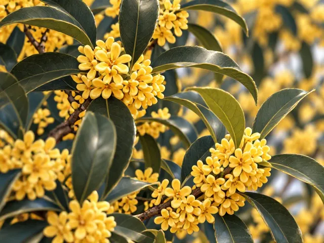 桂花定期施肥技巧,促花保叶,展现坚韧不屈生命力