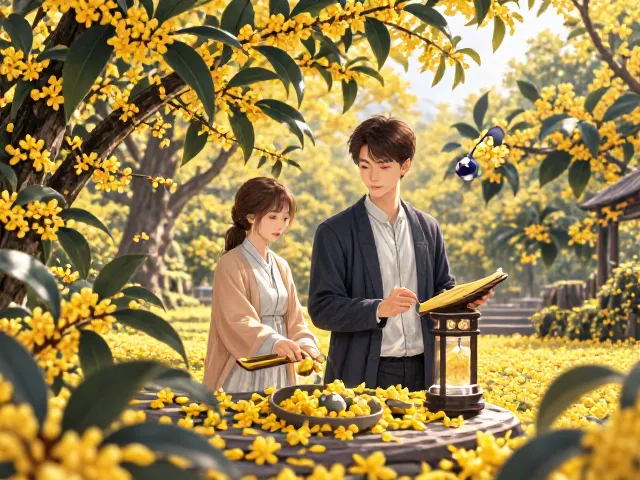 桂花落叶季，自制四季常青香囊教程，驱蚊留香超实用
