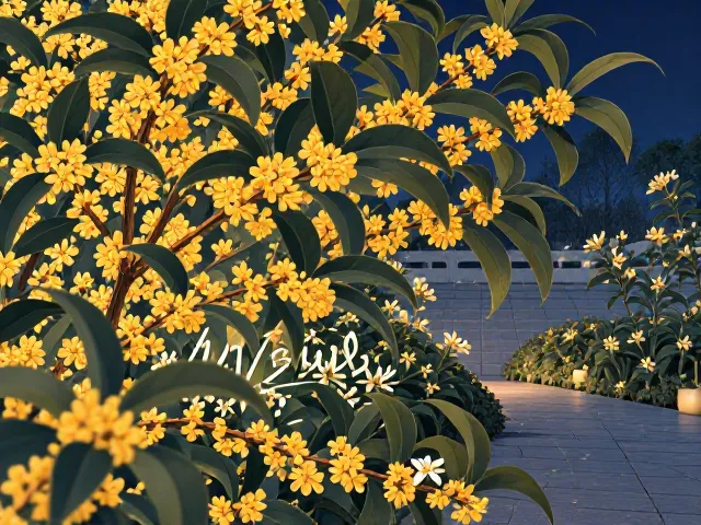 桂花与夜来香搭配,打造高级感园艺装饰,夜间香气袭人