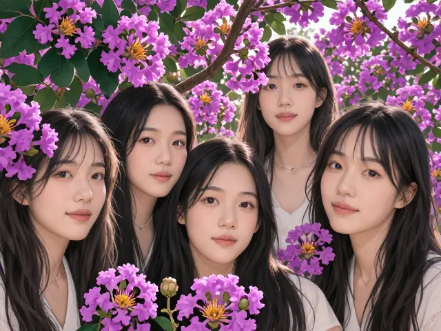 紫薇花，以观赏花朵为主要目的，象征高洁品格