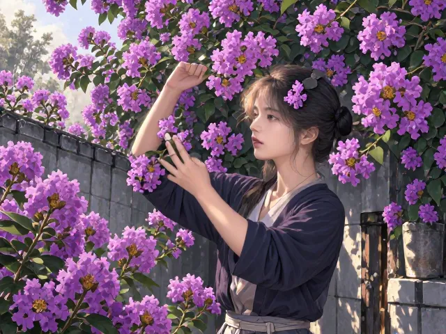 庭院种植紫薇花，合理施肥秘籍，花开爆盆超好养