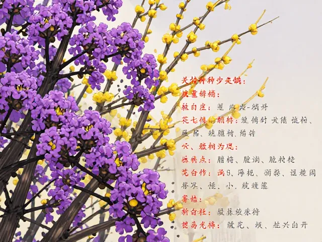 紫薇花与腊梅,以观赏花朵为主要目的的花期对比与种植指南