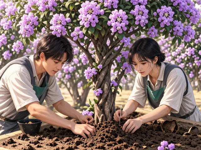 紫薇花土壤疏松肥沃促花期延长，养护技巧大揭秘