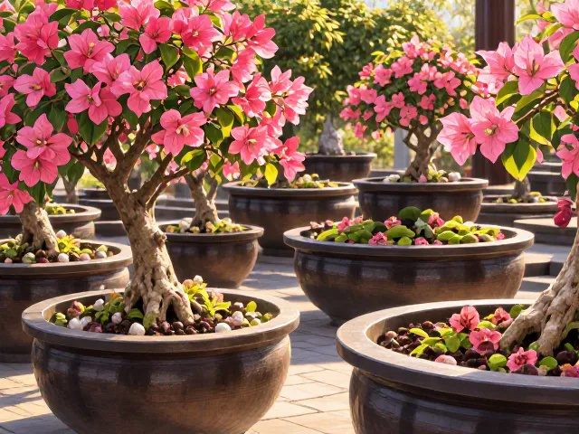 庭院三角梅造景，深盆种植技巧与美学布局