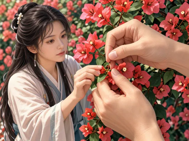 三角梅摘心技巧，以小见大，掌握这招促花爆盆